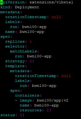 Deployment yaml file example