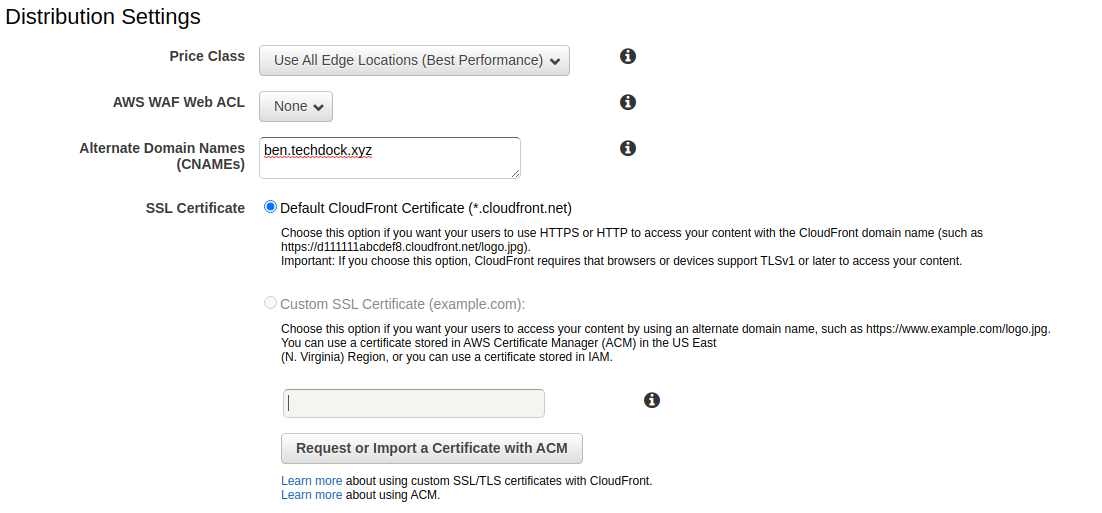 select SSL certificate